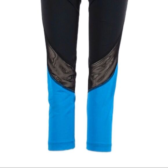 Alala Captain Black & Blue Sheer Mesh Athleisure Ankle Tight Leggings Size XS - Picture 8 of 12